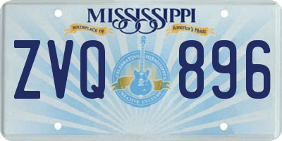 MS license plate ZVQ896