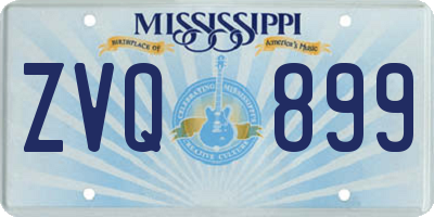 MS license plate ZVQ899