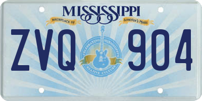 MS license plate ZVQ904