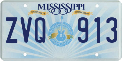 MS license plate ZVQ913