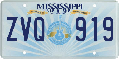 MS license plate ZVQ919