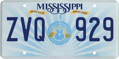 MS license plate ZVQ929