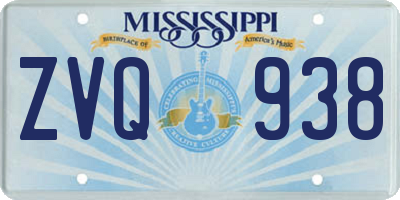 MS license plate ZVQ938
