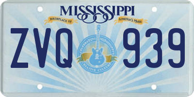 MS license plate ZVQ939
