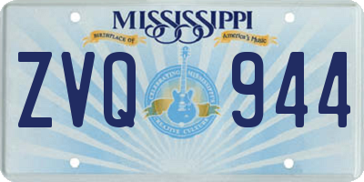 MS license plate ZVQ944