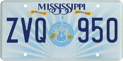 MS license plate ZVQ950