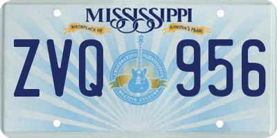MS license plate ZVQ956