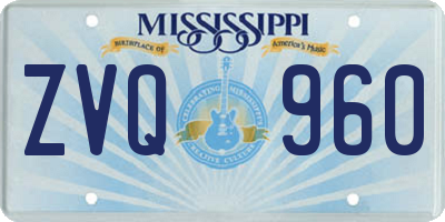 MS license plate ZVQ960