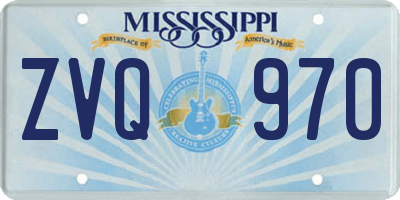 MS license plate ZVQ970