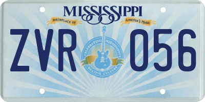 MS license plate ZVR056