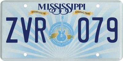 MS license plate ZVR079