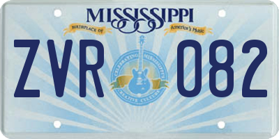 MS license plate ZVR082