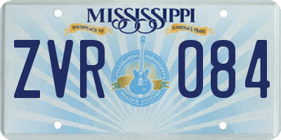 MS license plate ZVR084