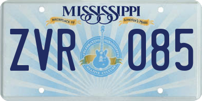 MS license plate ZVR085