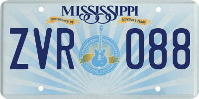 MS license plate ZVR088