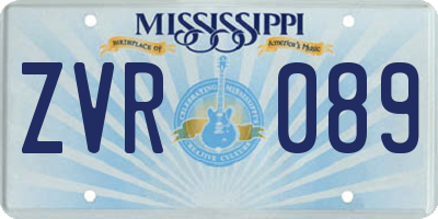 MS license plate ZVR089