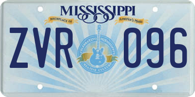 MS license plate ZVR096