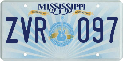 MS license plate ZVR097