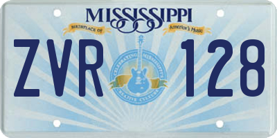 MS license plate ZVR128