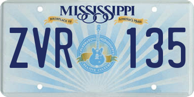 MS license plate ZVR135