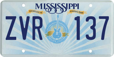 MS license plate ZVR137