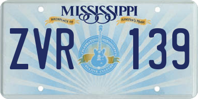 MS license plate ZVR139