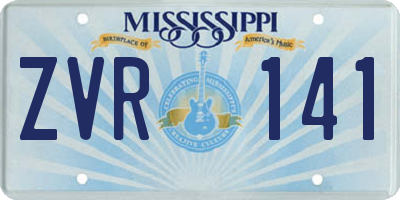 MS license plate ZVR141