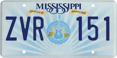 MS license plate ZVR151