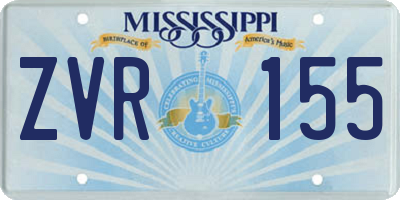 MS license plate ZVR155