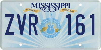 MS license plate ZVR161