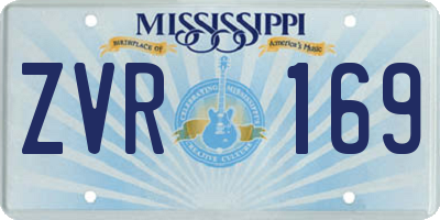 MS license plate ZVR169