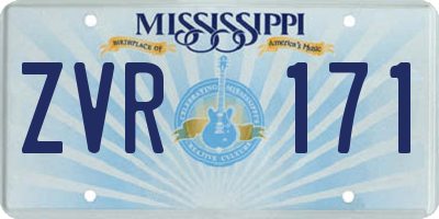 MS license plate ZVR171