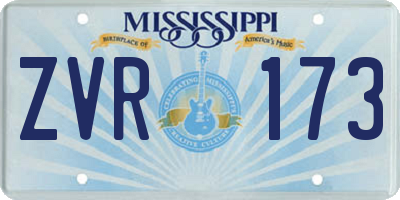 MS license plate ZVR173