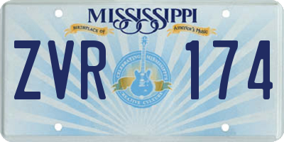 MS license plate ZVR174
