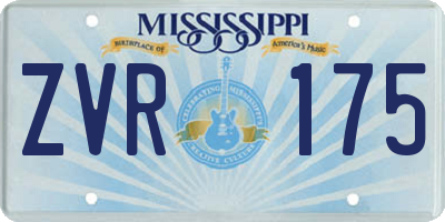 MS license plate ZVR175
