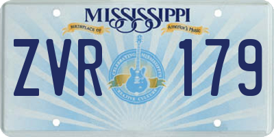 MS license plate ZVR179