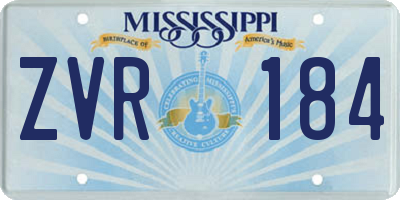 MS license plate ZVR184