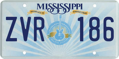 MS license plate ZVR186