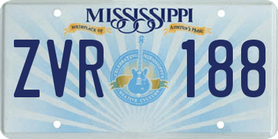 MS license plate ZVR188