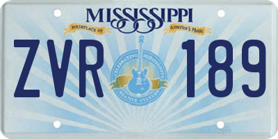 MS license plate ZVR189
