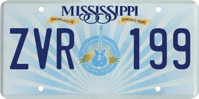 MS license plate ZVR199