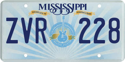 MS license plate ZVR228