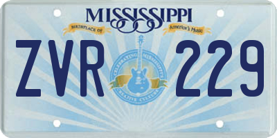 MS license plate ZVR229