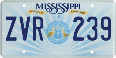 MS license plate ZVR239