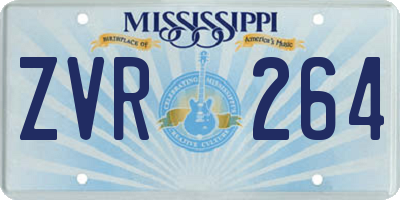 MS license plate ZVR264