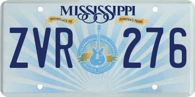 MS license plate ZVR276