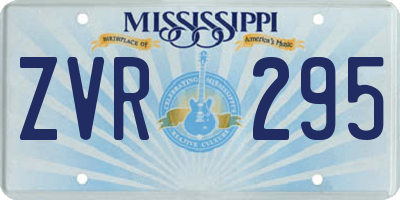 MS license plate ZVR295