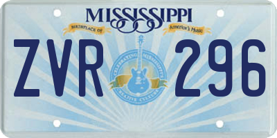 MS license plate ZVR296