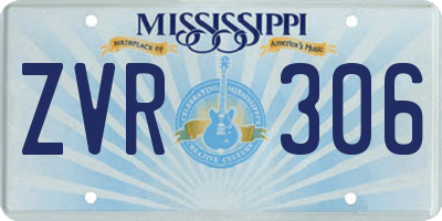 MS license plate ZVR306