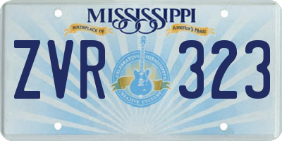 MS license plate ZVR323